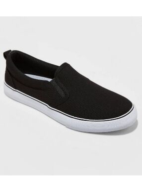 A New Day Women's Millie Black Slip-On Canvas Women's Sneakers - 10 Wide